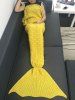 Fish Scale Knitted Sofa Wrap Mermaid Blanket -  