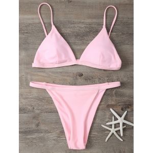 

Spaghetti Strap Low Waisted Bikini Swimwear, White