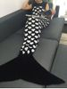 Peach Heart Knitted Sofa Wrap Mermaid Tail Blanket -  
