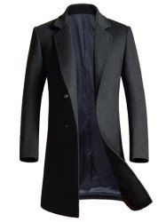 2019 lapel single breasted lengthen pocket wool coat