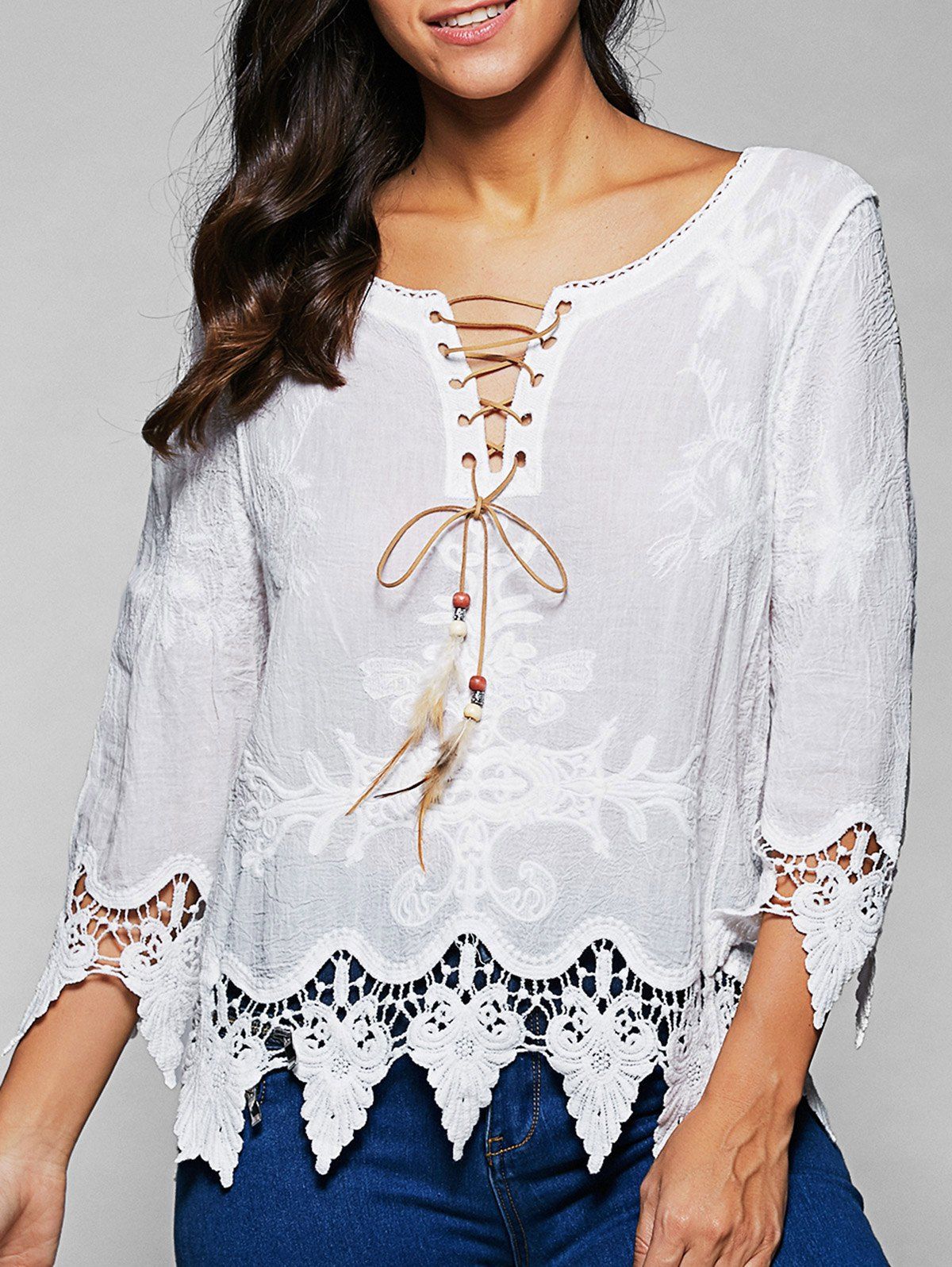 lace work blouse