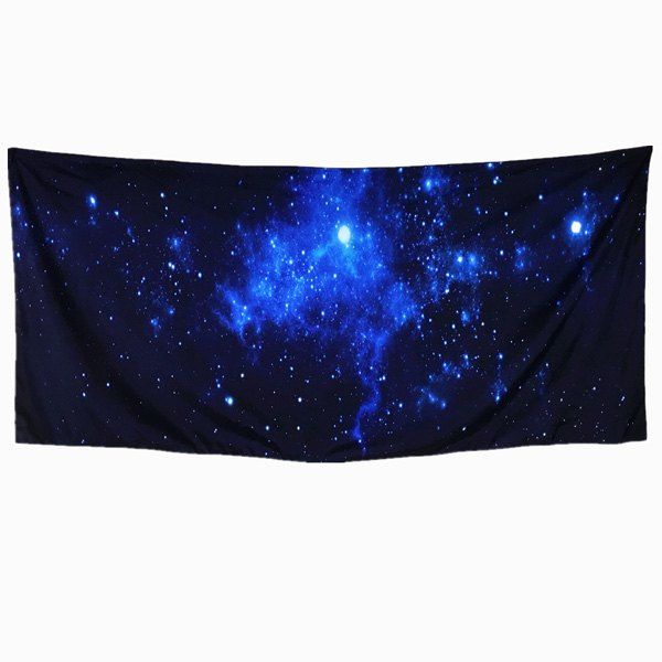 

3D Galaxy Rectangle Scarf, Purplish blue