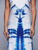 Scoop Neck Printed Side Slit Dress -  