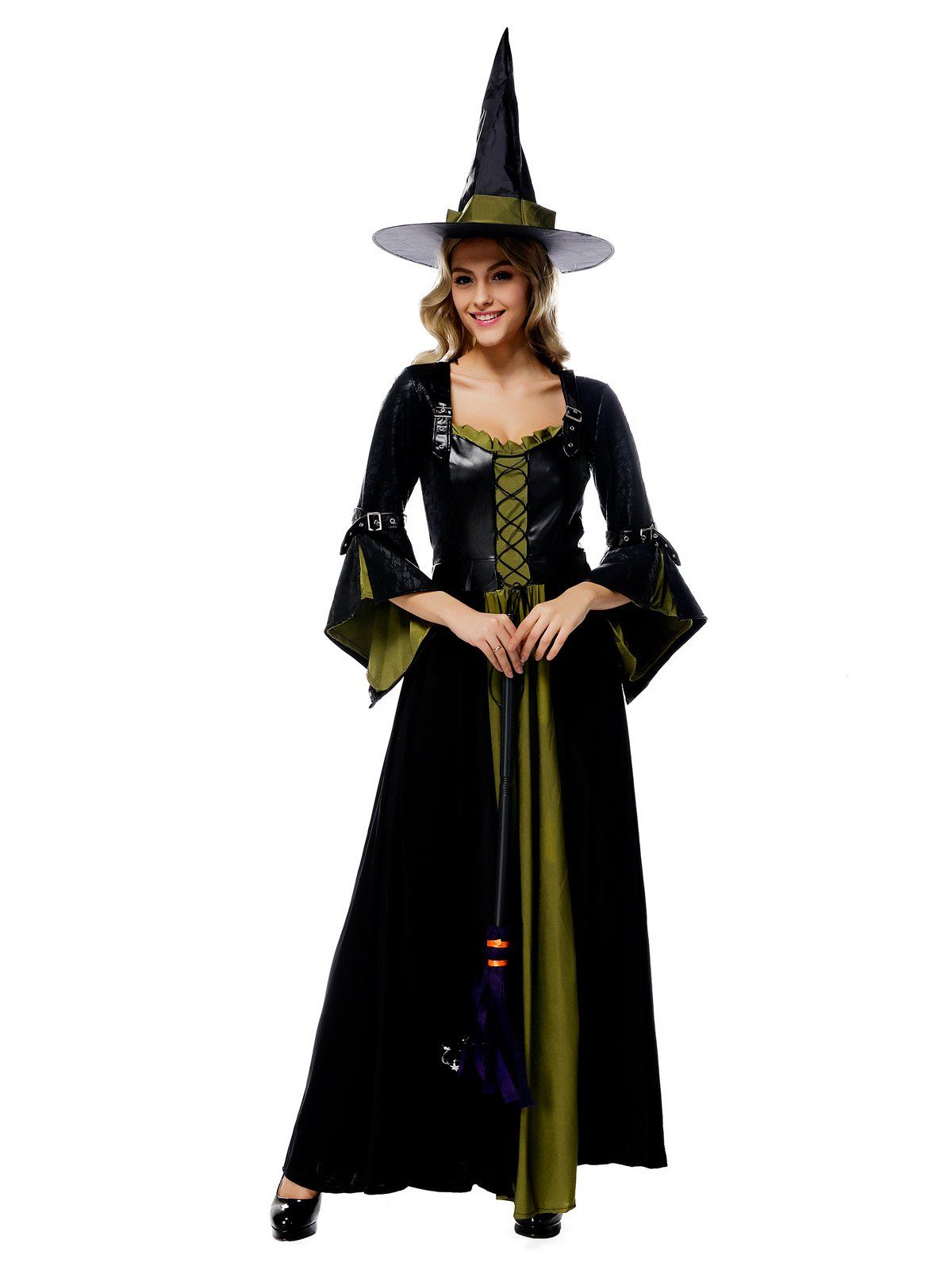 Fashion Maxi Witch Halloween Cosplay Dress  