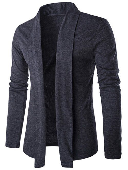 [61% OFF] Slim Shawl Collar Drape Cardigan | Rosegal