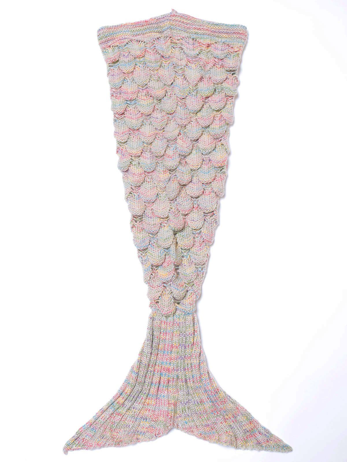 

Endearing Multicolored Mermaid Knitted Blankets and Throws, Apricot