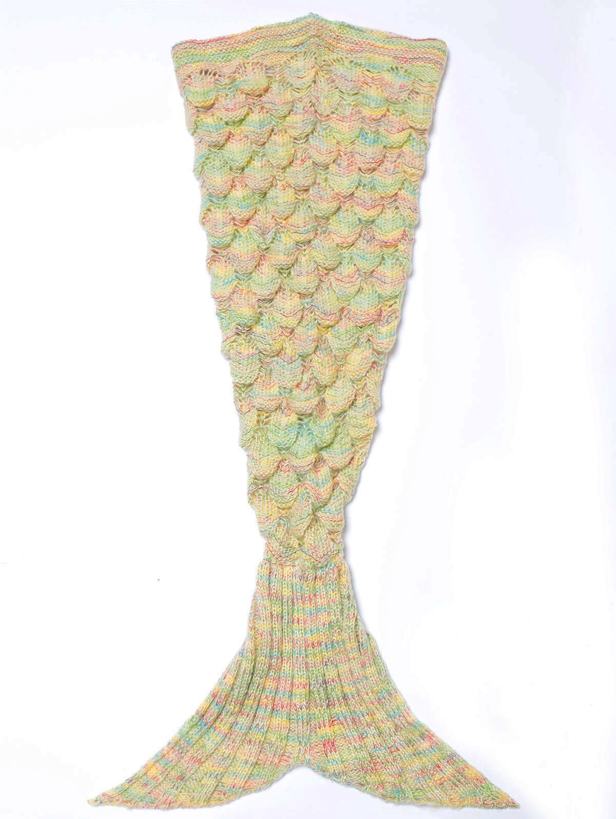 

Endearing Multicolored Mermaid Knitted Blankets and Throws, Yellow