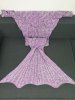 Couverture Sirène Confortable Tricotée Écaille de Poisson - Violet clair 