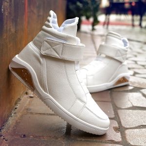 PU Leather Elastic Band Stitching Boots