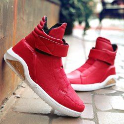 PU Leather Elastic Band Stitching Boots