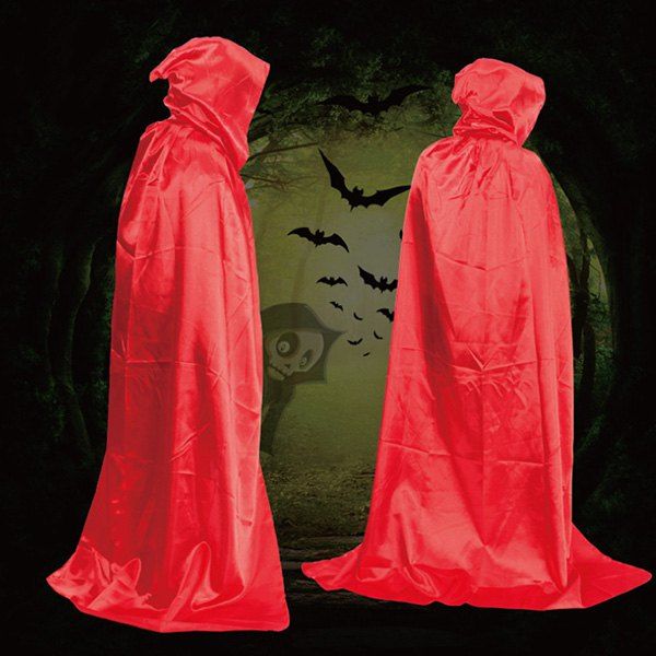 

Halloween Party Supply Cosplay Death Hooded Cloak Costume, Red