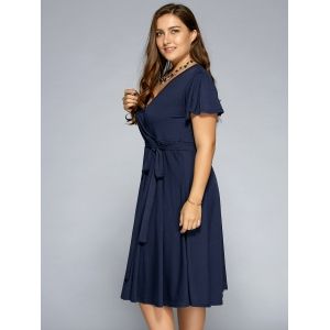 low cut swing dress