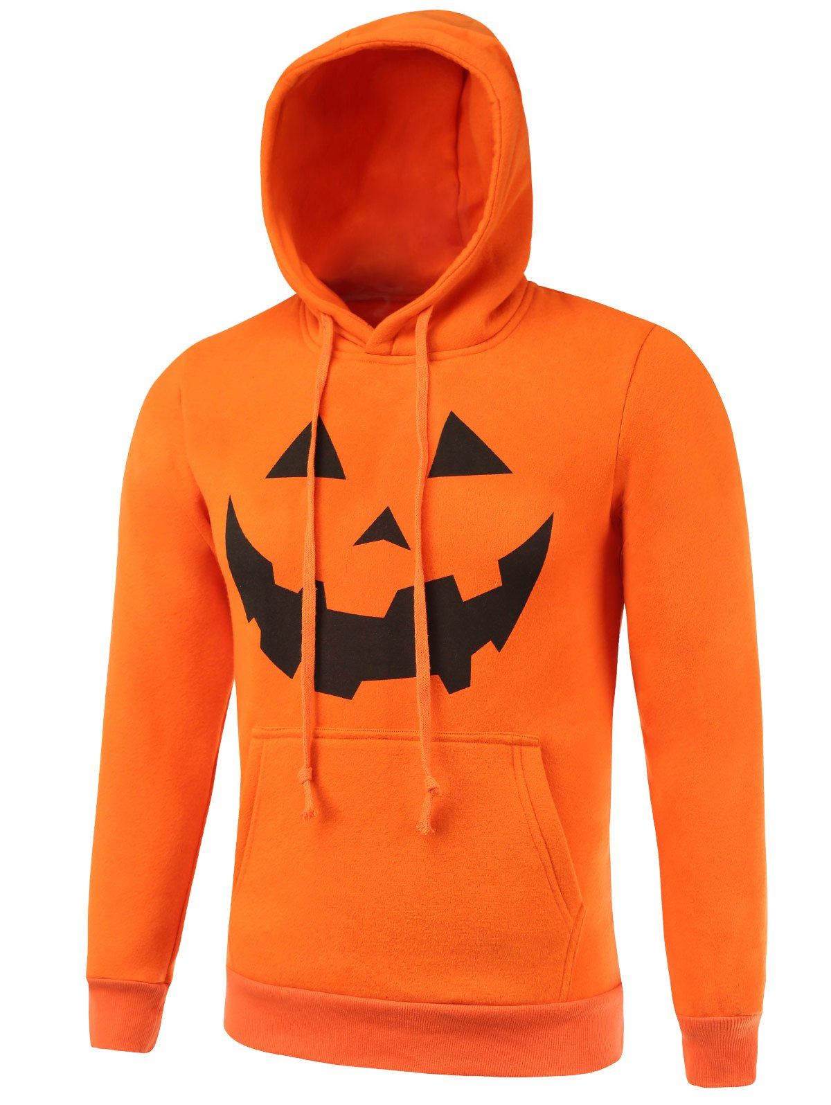 

Kangaroo Pocket Drawstring Hallowmas Orange Hoodie