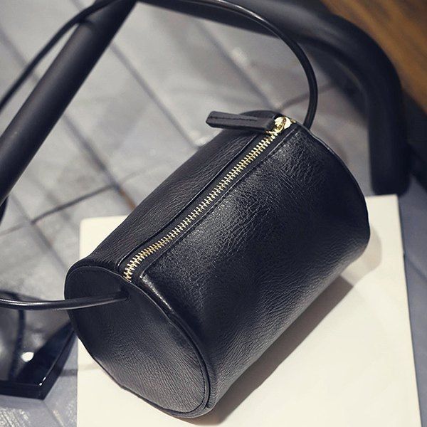 [32 OFF] Cylinder Shaped Mini Crossbody Bag Rosegal