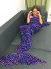Super Soft Acrylic Knitted Mermaid Tail Style Blanket -  