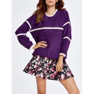 Chunky Sweater and Rose Skirt Set