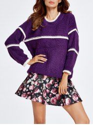 Chunky Sweater and Rose Skirt Set