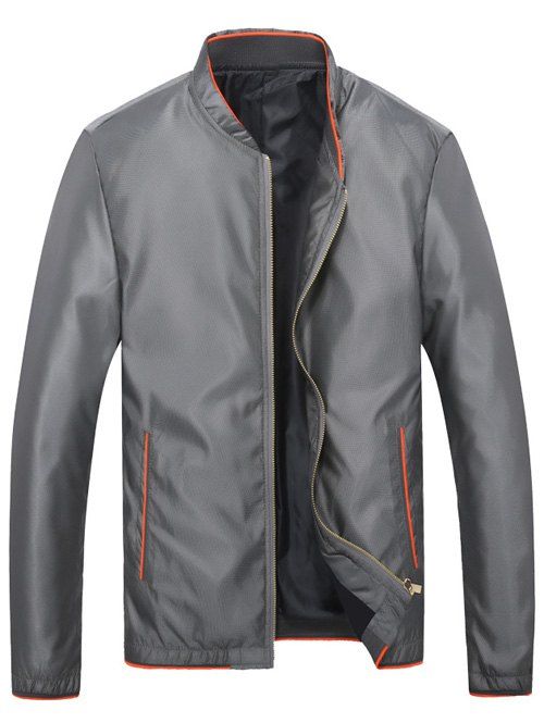 Online Brief Style Stand Collar Slim-Fit Jacket  