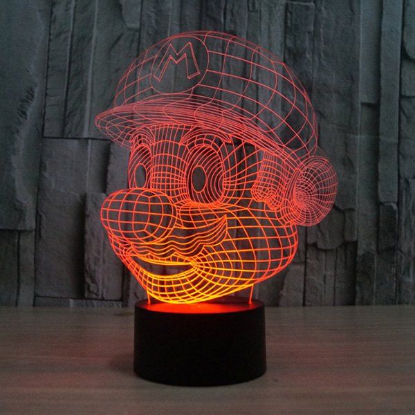 

3D Color Changing Visual Touching Ombre LED Night Light, Colorful
