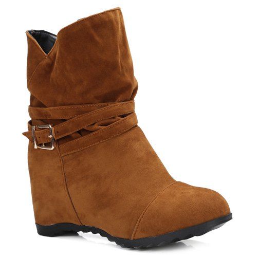pull on wedge booties