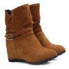 pull on wedge booties