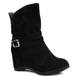 pull on wedge booties