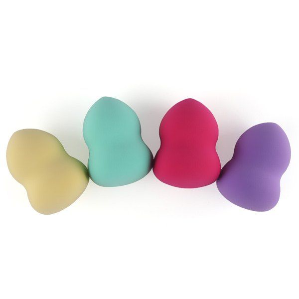 

4 Pcs Gourd Shape Makeup Sponge, Colormix