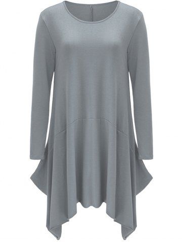 [77% OFF] Stylish V-Neck Long Sleeve Flounced Solid Color Women's Dress