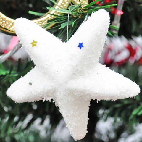 6PCS Festival Party Supplies Christmas Tree Hanging Stars Decoration