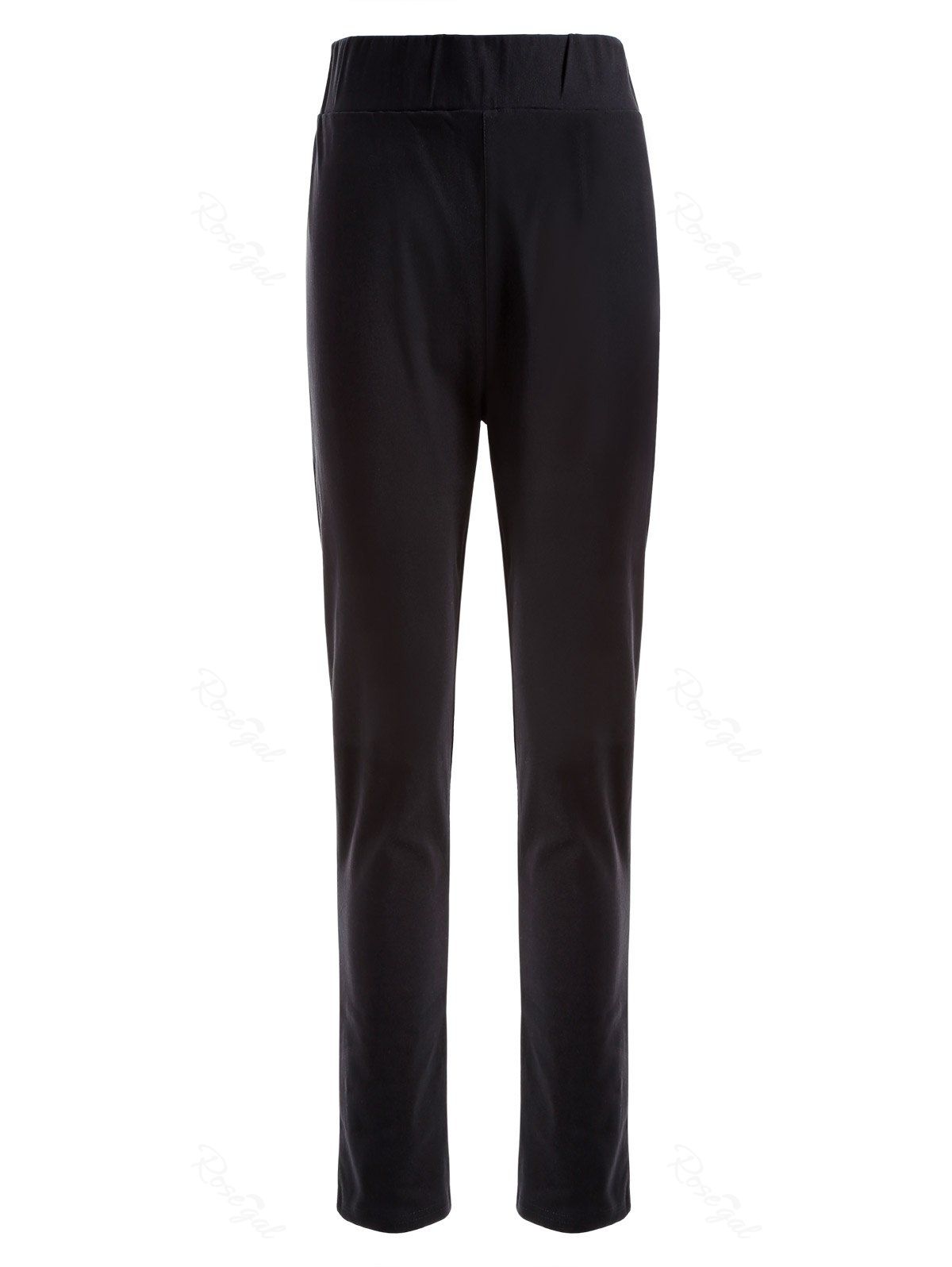 

Elastic Plus Size Leggings, Black