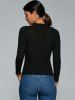 Ribbed Front Cut Out Knitwear -  