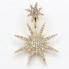 1 Pièce Boucle d'Oreille en Forme d'Etoiles Ornées de Strass -  