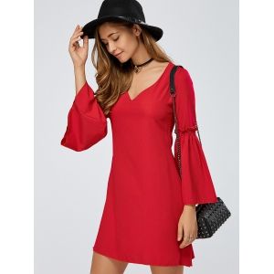 Short V-Neck Dress
