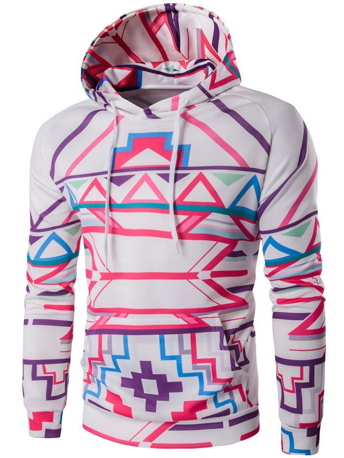 Geometric print hoodie Clearance