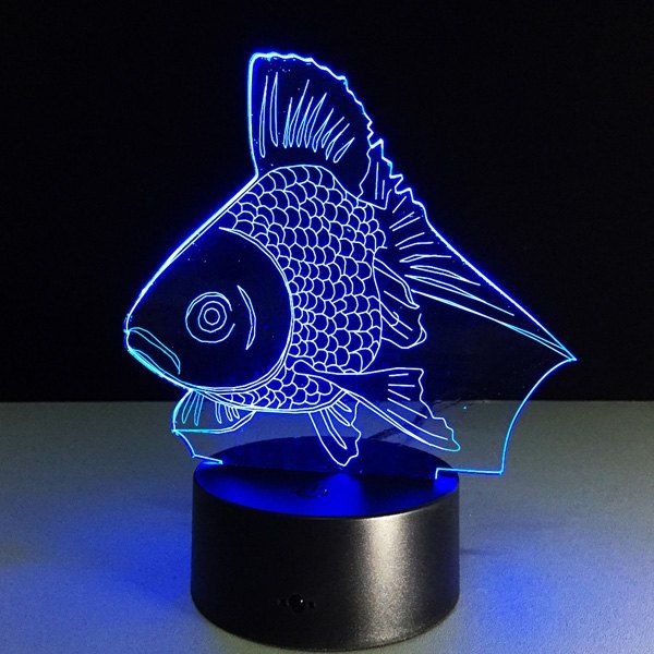 

Colorful 3D Visual Fish Shape LED Table Night Light