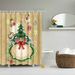 Thicken Merry Christmas Design Waterproof Polyester Shower Curtain -  