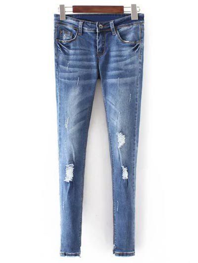 Shop Slim Fit Distressed Jeans  