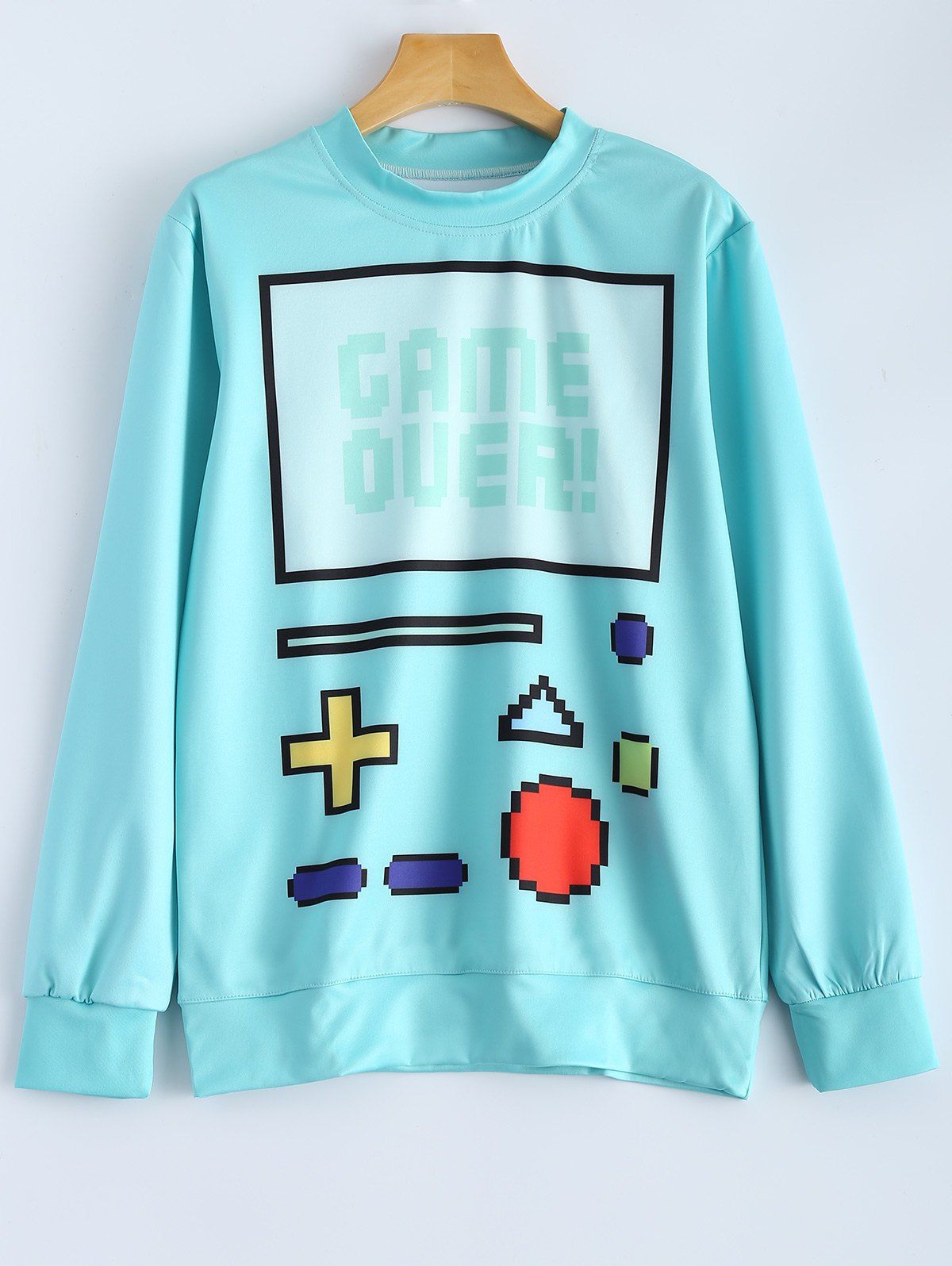 Shop Autumn Game Over Console Keyboard Print Sweatshirt  