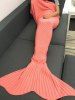 Super Soft Plaid Knitted Sleeping Bag Mermaid Tail Blanket -  
