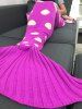 Comfortable Polka Dot Knitted Sleeping Bag Mermaid Tail Blanket -  