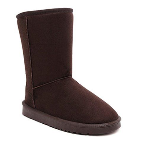 flat heel snow boots