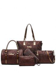 Emossed Metallic Letter Shoulder Bag