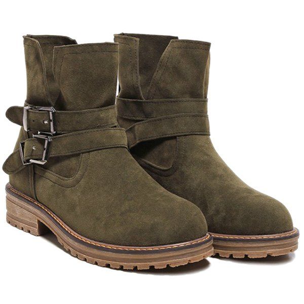 short flat heel boots