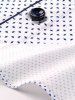 Argyle Imprimer manches longues Pocket Shirt - Blanc 4XL