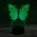 Home Decor 3D Illusion Stereo Color Changing Butterfly LED Night Light -  