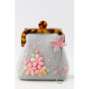 Snake Chains Flowers Crossbody Bag