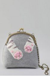Kiss Lock Cat Pads Crossbody Bag