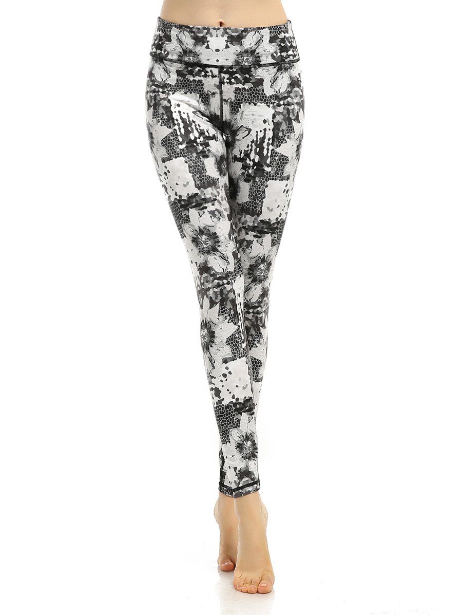 stretchy printed pants