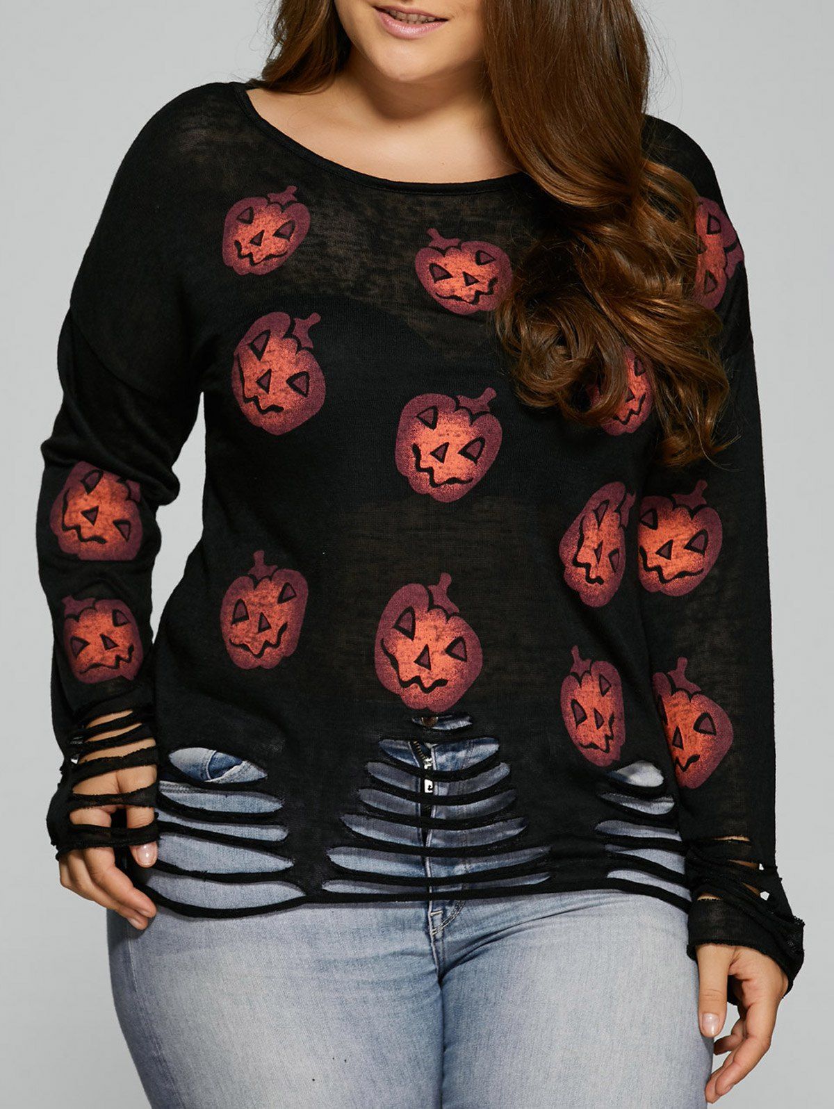 halloween sweaters plus size