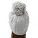 Faux Pearl Beaded Ball Wool Beanie Hat -  